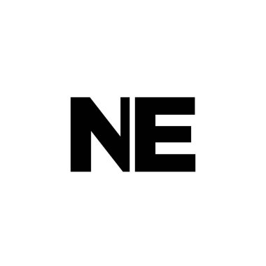 Moda harfi N ve E, NE logo tasarım şablonu. Şirket kimliği için asgari monogram tabanlı logotype.