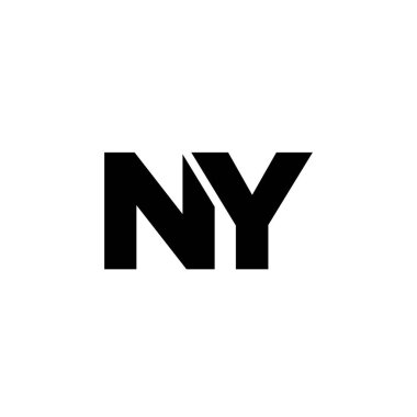Moda harfi N ve Y, New York logo tasarım şablonu. Şirket kimliği için asgari monogram tabanlı logotype.