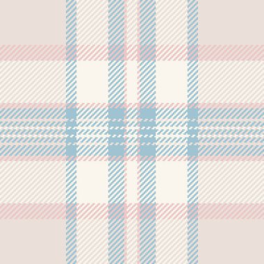 Beyaz ve açık renkli tekstil dokusu kontrol kumaşı olan tartan arkaplan ekoseli desensiz vektör.