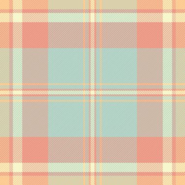 Contour vektör dokusu pürüzsüz, 1950 'lerin tekstil arka planı. Açık ve kırmızı renklerde ekose desenli tartan.