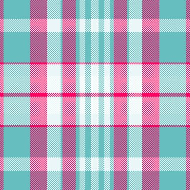 Tartan desenini, kitap desenini, geçmiş taramasını kutlayın. Beyaz ve gök mavisi renklerinde renksiz kumaş vektör tekstilini soldur.