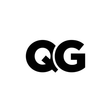 Q ve G harfi, QG logo tasarım şablonu. Şirket kimliği için asgari monogram tabanlı logotype.