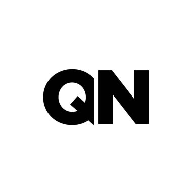 Q ve N harfi, QN logo tasarım şablonu. Şirket kimliği için asgari monogram tabanlı logotype.