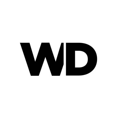 Moda harfi W ve D, WD logo tasarım şablonu. Şirket kimliği için asgari monogram tabanlı logotype.