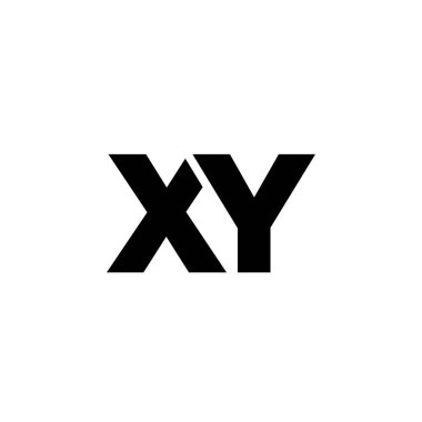 Moda harfi X ve Y, XY logo tasarım şablonu. Şirket kimliği için asgari monogram tabanlı logotype.