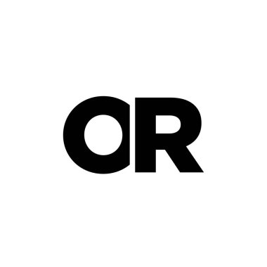 Moda harfi O ve R, veya logo tasarım şablonu. Şirket kimliği için asgari monogram tabanlı logotype.