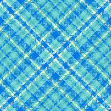 Ekose desenli ekose kumaş yok, Ekim 'de pürüzsüz bir arka plan. Tekstil dokusu tekstil denetim vektörü, gök mavisi ve cyan renkleriyle biçimlendiriliyor.