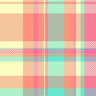 Kırmızı ve açık renkli ekose kumaş vektörü ile arkaplan dokusu deseni tekstil denetimi.