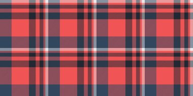 Kusursuz tartan desenli giyin, kumaş kumaşı imal et. Kırmızı ve cyan renkli olarak seçili arka plan vektör ekoseli dokusu.