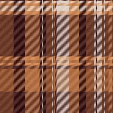 Saf ekose desenli, kusursuz, mendil desenli vektör kontrolü. Arkaplan kumaşını turuncu ve kırmızı renklerde soldur.