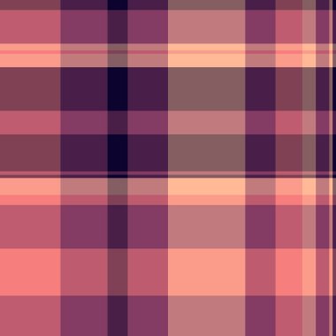 Süslü arka plan ekose deseni, desenli tartan vektör tekstili. Yaş kontrolü kumaş dokusu kırmızı ve koyu renklerde pürüzsüz.