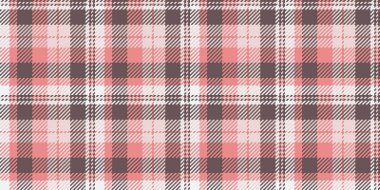 Kusursuz kumaş ekose kumaş, Amerikan desenli tekstil arka planı. Pastel ve kırmızı renkte şık tartan vektör dokusu kontrolü.