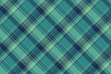 Kumaş arkaplan vektör desenli tekstil, kumaş desenli, desenli, mavi ve cyan renklerinde ekoseli tartan..