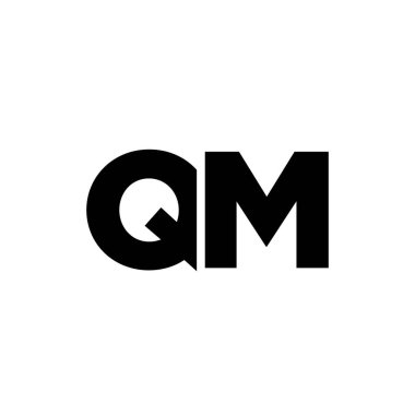 Moda harfi Q ve M, QM logo tasarım şablonu. Şirket kimliği için asgari monogram tabanlı logotype.