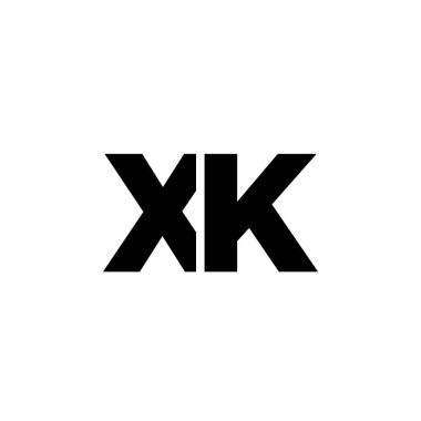 Moda harfi X ve K, XK logo tasarım şablonu. Şirket kimliği için asgari monogram tabanlı logotype.