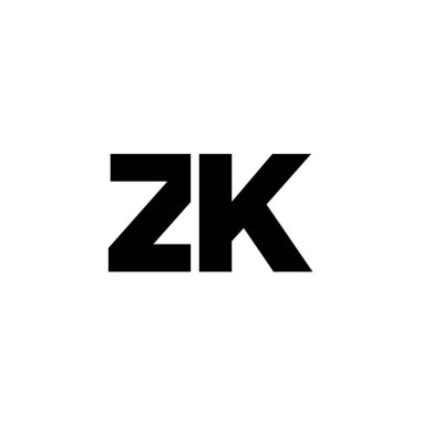 Z ve K harfleri moda, ZK logo tasarım şablonu. Şirket kimliği için asgari monogram tabanlı logotype.