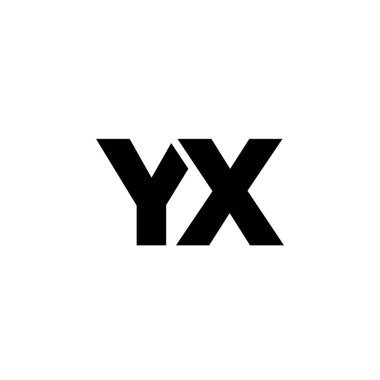 Moda harfi Y ve X, YX logo tasarım şablonu. Şirket kimliği için asgari monogram tabanlı logotype.