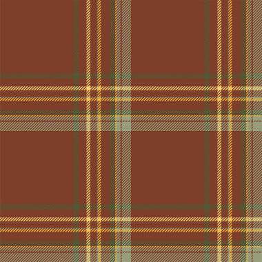 Ekose desenli turuncu. Kumaş dokusunu kontrol et. Vektör tekstil baskı tasarımı.