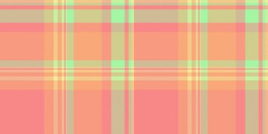 Tartan kumaş dokusunu kaşı, ekose kumaş arkaplan giy. Düz kalıp kontrol vektörü kırmızı ve turuncu renkte pürüzsüz.
