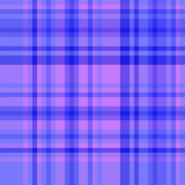 Çok renkli arka plan tekstilini kontrol edin, beyefendi kumaş desenli dokuyu. Sakin ekosesiz vektör tartan çivit ve mor renklerde.