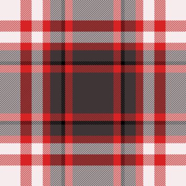 Resmi vektör tartan kontrolü, 1970 'lerin tekstil dikişsiz ekoseli. Resim deseni arkaplan dokusu beyaz ve koyu renklerde.