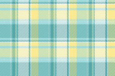 Ekose kumaş, pürüzsüz, grunge doku vektör tekstili ticareti. Soyunma şablonu arkaplan tartanı açık ve gök mavisi renklerinde.