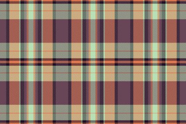 Panjabi tartan kumaşına bak, vektör ekoseli desenine bak. Aydınlık ve pembe renklerde şenlikli dokusu kusursuz tekstil arkaplanı.