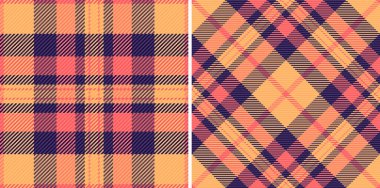 Vektör desenli ekoseli kumaş dokusu ve dikişsiz tartan. Gökkuşağı renginde. Profesyonel görünmek için en iyi pantolon..