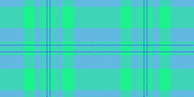 Sonsuz vektör arkaplanı pürüzsüz, akıcı tartan tekstil kontrolü. Grunge kumaş desen deseni cyan ve nane renginde.