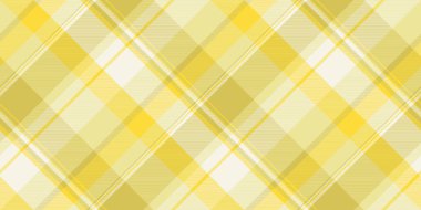 Tekstil tartan arka planı tekrarlanıyor, doku bozulmamış. Cinsel ekose kumaş vektör kontrolü sarı ve keten rengi.