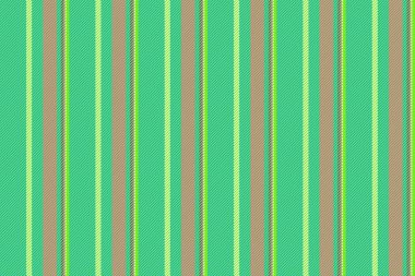 Dikey vektör dokusunun tekstil çizgisi. Arka plan kumaşı yeşil ve parlak renklerde pürüzsüz..