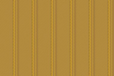 Kehribar renginde dikey çizgi desenli kumaş vektör arkaplanının tekstil hatları yok.