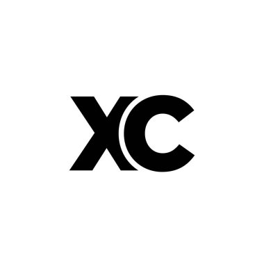 Moda harfi X ve C, XC logo tasarım şablonu. Şirket kimliği için asgari monogram tabanlı logotype.