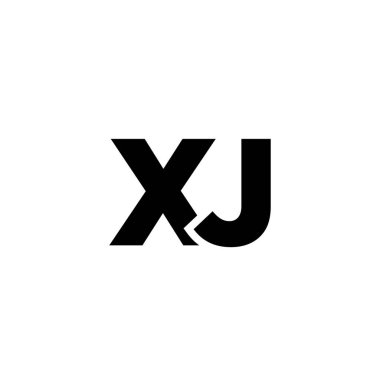 Moda harfi X ve J, XJ logo tasarım şablonu. Şirket kimliği için asgari monogram tabanlı logotype.