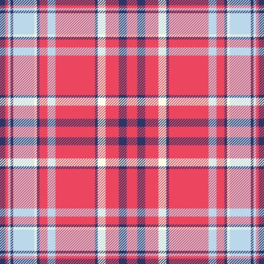 Soluk desenli tekstil dokusu, zarif ekoseli kumaş. Eşsiz arkaplan vektör denetimi kumaş ışık ve kırmızı renklerde.