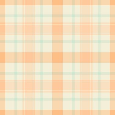 Açık ve bej renkli ekoseli kumaşlı kumaşın kumaş dokusunun vektör şablonu.
