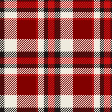 Folklor desenli tekstil geçmişi, derin kumaş kontrolü dokusu. Kestane ve beyaz renklerde kusursuz tartan vektör ekoseli tasarım.