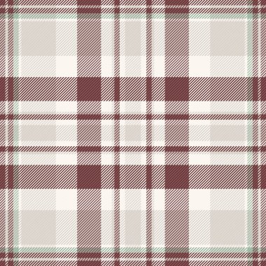 Kırsal doku dokusu, kumaş deseni, tekstil tartanı kontrol et. Ekoseli vektör arka planı beyaz ve deniz kabuğu renginde pürüzsüz.