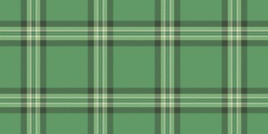 Boyutsuz kumaş kontrolü, yenilenmiş desen arka plan dokusu. Pastel ve yeşil renkli ekoseli kumaş vektörü efekti.
