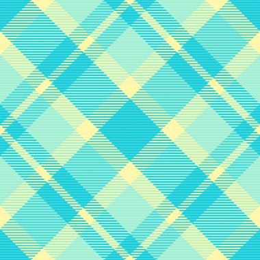 Aqua tartan geçmişi, azul dikişsiz ekose kumaş. İrlanda kumaş desenli cyan ve açık renk vektörü.