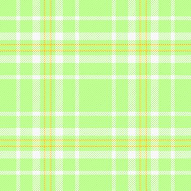 Ekose kontrollü, yeşil ve beyaz renkli tekstil kumaşlı dokunun vektör kumaş deseni tartan.