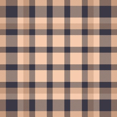 Ekoseli desenlerin arka plan dokusu turuncu ve koyu renklerde dikişsiz bir vektör tekstil tartanı ile.