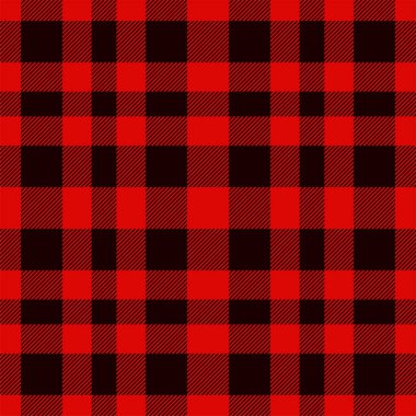 Kırmızılı ekose desenli. Kumaş dokusunu kontrol et. Vektör tekstil baskı tasarımı.
