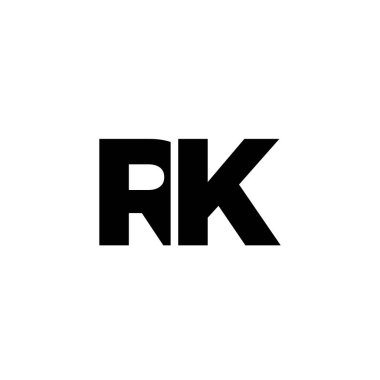 Moda harfi R ve K, RK logo tasarım şablonu. Şirket kimliği için asgari monogram tabanlı logotype.