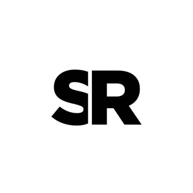 Moda harfi S ve R, SR logo tasarım şablonu. Şirket kimliği için asgari monogram tabanlı logotype.