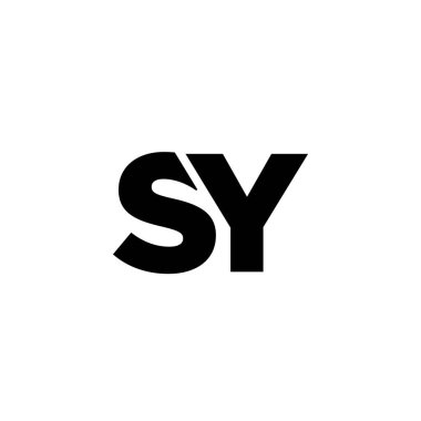 S ve Y harfleri, SY logo tasarım şablonu. Şirket kimliği için asgari monogram tabanlı logotype.