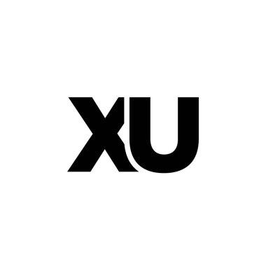 Moda harfi X ve U, XU logo tasarım şablonu. Şirket kimliği için asgari monogram tabanlı logotype.