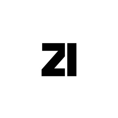 Z ve ben, ZI logo tasarım şablonu. Şirket kimliği için asgari monogram tabanlı logotype.