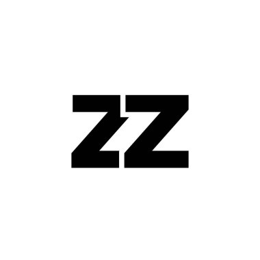 Z ve Z harfi moda, ZZ logo tasarım şablonu. Şirket kimliği için asgari monogram tabanlı logotype.