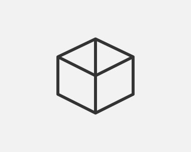 Teslimat vektör simgesi. Kargo karton kutu simgeleri. Karton paket imzalama çizgisi geometrik şekilleri.